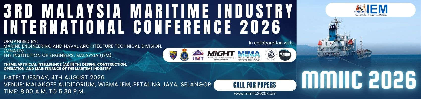 Call for Papers - 3rd Malaysia Maritime Industry International Conference 2026